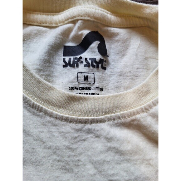 Surf Style "Wingman" Top Gun Styled Yellow Short Sleeved Graphic Tee - Medium - Picture 3 of 5